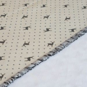 Tischläufer Elchmotiv beige