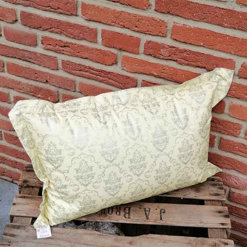 Barock vanillegelb Kissen Wachstuchkissen / Outdoor Kissen Barock Vanille