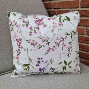 Wachstuchkissen / Outdoor Kissen Blumen - 35x38cm