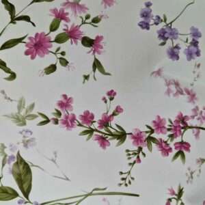 Wachstuchkissen / Outdoor Kissen Blumen Motiv