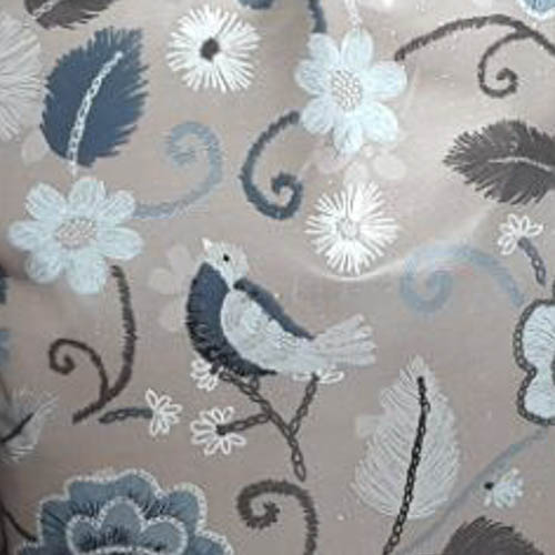 Wachstuchkissen_Blume und Vogel Wachstuchkissen / Outdoor Kissen Blume & Vogel