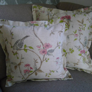 Kissenhülle Vogel Stoff Leinenoptik