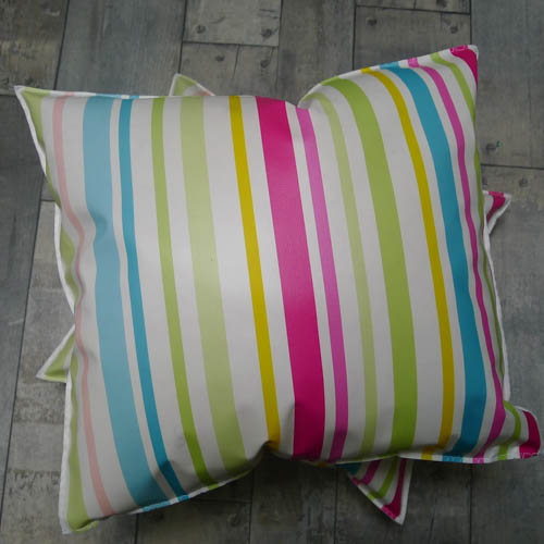 Wachstuchkissen Streifen Wachstuchkissen Streifen bunt