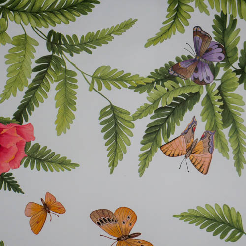 Kissen Blume mit Schmetterling Kissen Blume mit Schmetterling