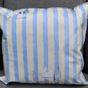 Outdoor- / Wachstuchkissen Maritim gestreift