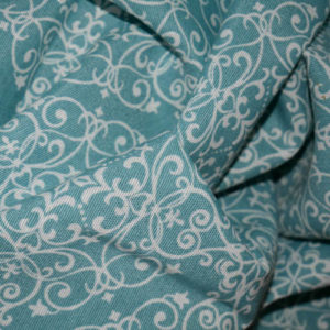 Kissenhülle in Blau mit Ornamenten Stoffansicht