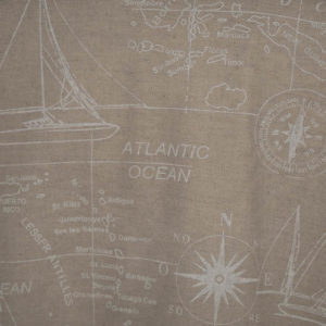 Maritimes Kissen beige Stoff