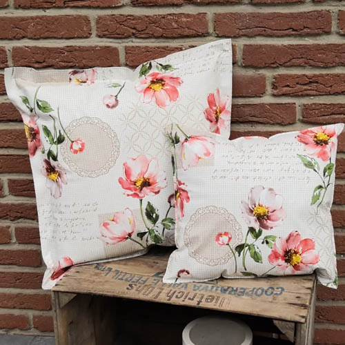 Blumen Draußen - Romantik 50x50cm Shop Loungekissen Blumen 35x38cm und 50x50cm