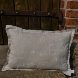 Kissenhülle / Maritimes Kissen beige 45x60cm