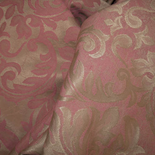 rosa mit Ornamenten_Jaquard_Shop Kissenhülle rosa Stoff