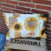 Gartenkissen Sonnenblumen aus Wachstuch 40x60cm