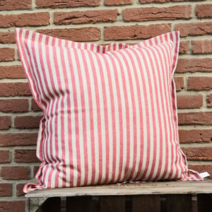 Kissenhülle rot gestreift 60x60cm