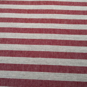 Meterware Stoff Rot gestreift quer