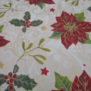 Wachstuch Stoff zum Nähen - Weihnachtsstern Outdoor