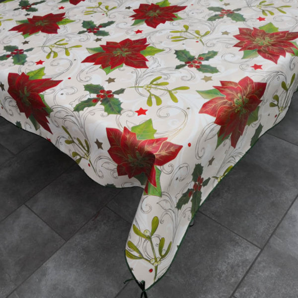 Wachstuchdecke Weihnachtsstern eckige Tischdecke