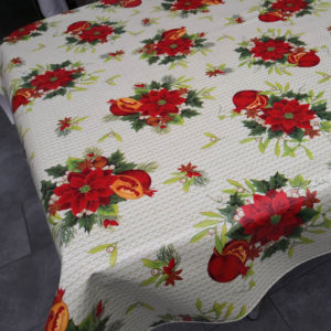 Dekodecke Weihnachtsstern & Granatapfel eckige Tischdecke