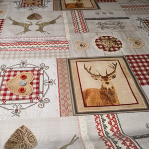 Wachstuch Stoff zum Nähen Weihnachten - Hirsche