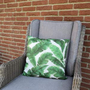Trendiges Kissen Palmenblätter in grün (Kissenhülle)