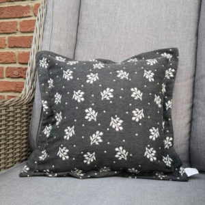 Kissenhülle Zweige Creme / grauer Hintergrund 40cm