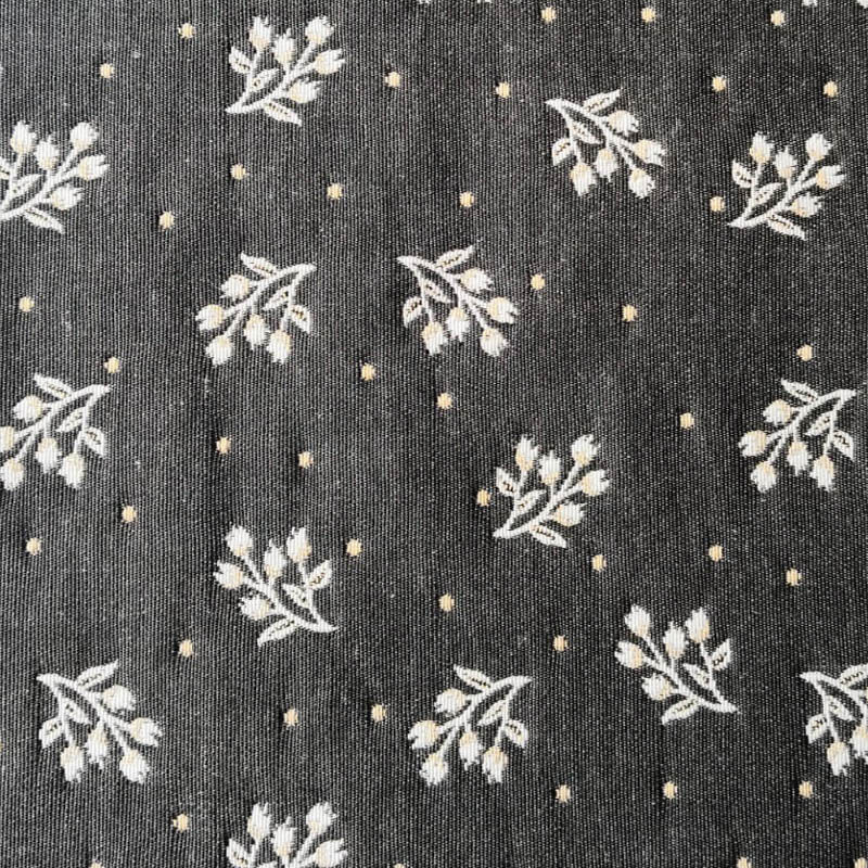 Zweige creme mit grauem Hintergrund Stoff Meterware Zweige creme - grauer Hintergrund