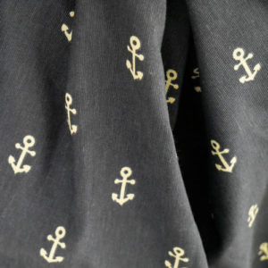 Meterware Maritim mit Anker