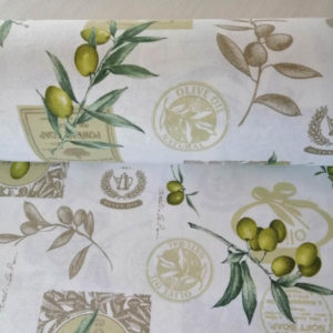 Meterware Oliven - mediterraner Stil