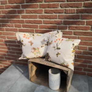 Outdoorkissen Frühblüher beige Zierkissen