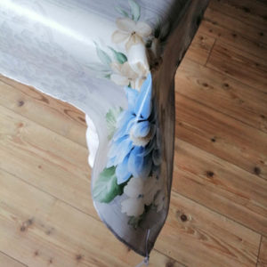 Tischdecke Blumenbouquet Ecke