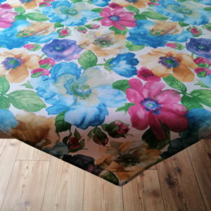 Tischdecke Blumen bunt