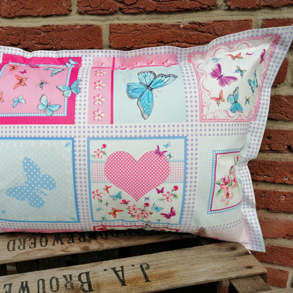Schmetterling Kissen aus Wachstuch 40x60cm