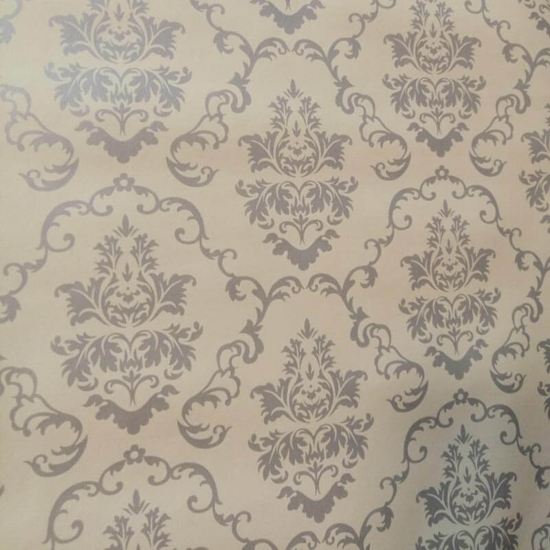 Mitteldecke gelb mit Barockmuster Mitteldecke gelb mit Barockmuster