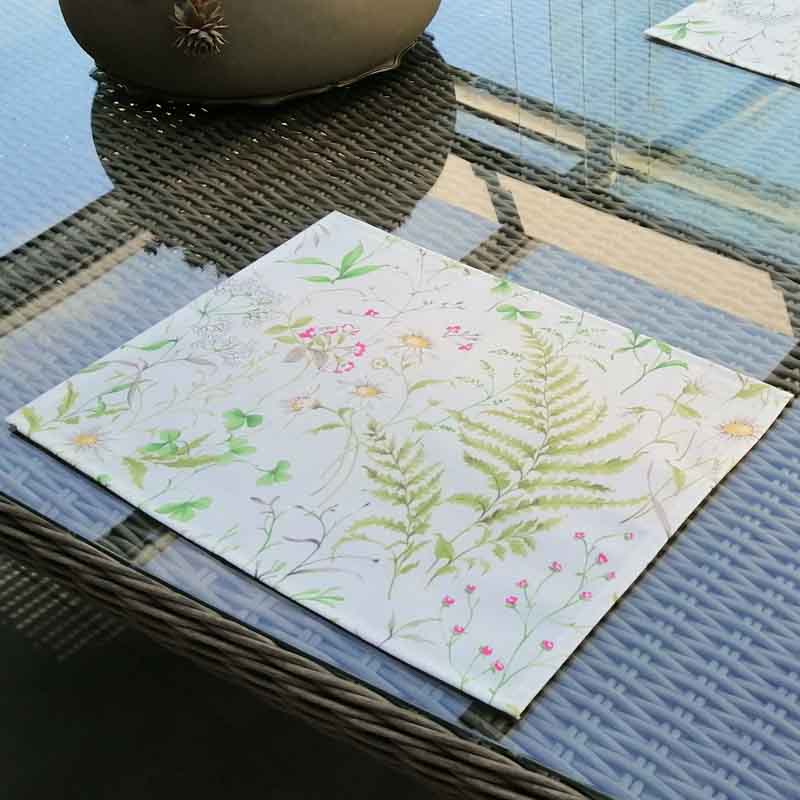 Wiesenblumen Platzsets - Beschichtete Baumwolle Platzdeckchen Wiesenblumen (beschichtet)