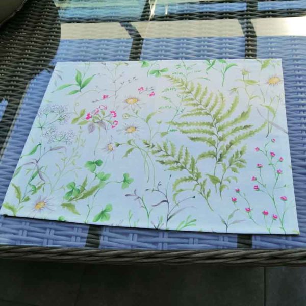 Platzdeckchen Wiesenblumen beschichtete Baumwolle