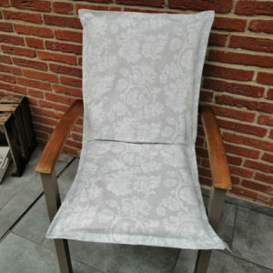 Kissen Gartenstuhl Blätterranken beschichtete Baumwolle