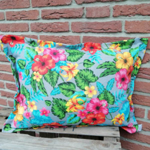 Kissenhülle Hawaii Blumen aus Baumwollmischung 40x60cm