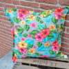 Kissenhülle Hawaii Blumen aus Baumwollmischung 60x60cm