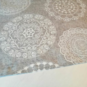 Mitteldecke Mandala Muster aus Baumwollmischung Motiv Kante