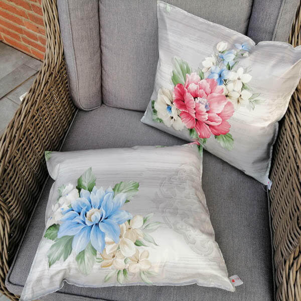 Geschenkideen zum Muttertag - Wachstuchkissen Blumenbouquet