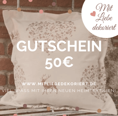 Muttertag - Gutschein Mit Liebe dekoriert 50€
