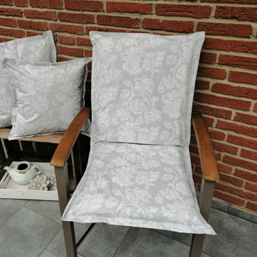 Geschenkideen zum Muttertag - Kissen Gartenstuhl Blätterranken (beschichtet)