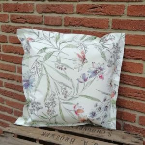 Wachstuch / Outdoor Kissen Frühlingsboten 50x50cm