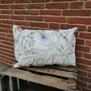 Wachstuch / Outdoor Kissen Frühlingsboten 40x60cm
