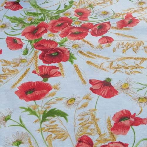 Motiv Mohn beschichtete Baumwolle Motiv Mohn beschichtete Baumwolle