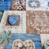 Meterware Herzen & Sterne blau (Wachstuch)
