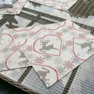 Beschichtete Baumwolle Hirsch Platzsets