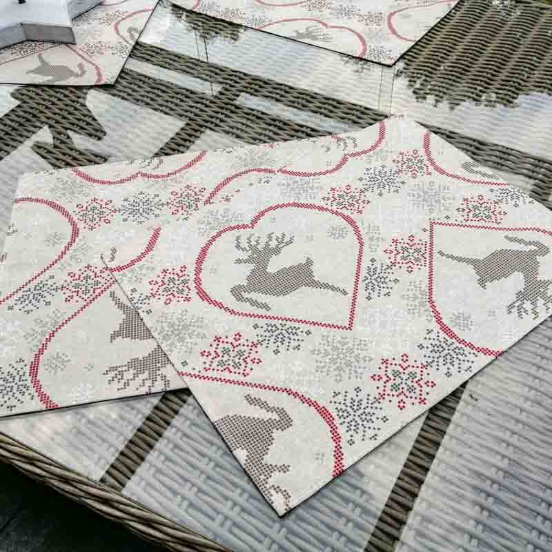 Beschichtete Baumwolle Hirsch Platzsets Beschichtete Baumwolle Hirsch Platzsets