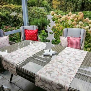 Tischläufer mit Hirschmotiv (beschichtet)