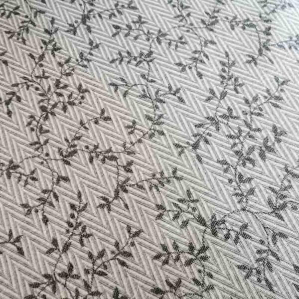 Stoff mit Ranken aus Jacquard in hellgrau