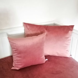 Samt Kissen altrosa Zwei Größen