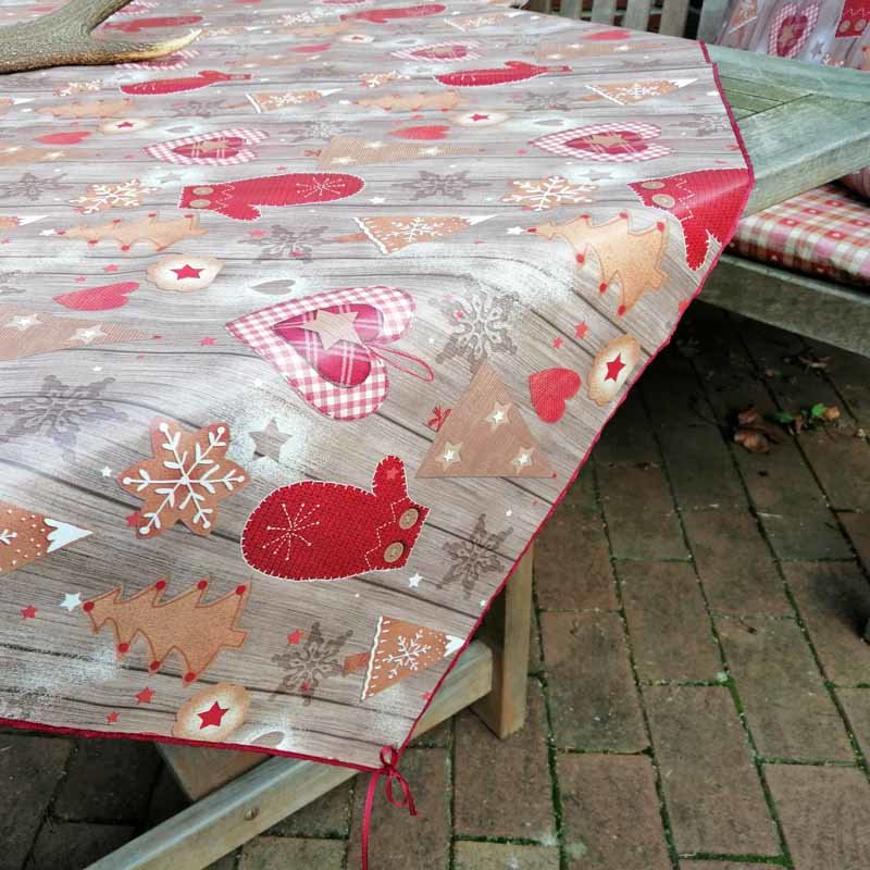 Wachstuch Tischdecke Weihnachten Lebkuchen